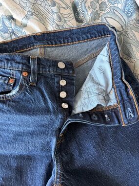 Levi's Men's 501 Straight Jeans - Dark Blue Denim